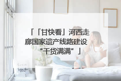 「甘快看」河西走廊国家遗产线路建设“干货满满”