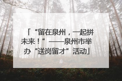 “留在泉州，一起拼未来！”——泉州市举办“送岗留才”活动