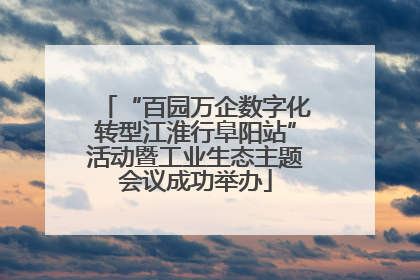 “百园万企数字化转型江淮行阜阳站”活动暨工业生态主题会议成功举办