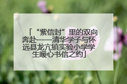 “紫信封”里的双向奔赴——清华学子与怀远县龙亢镇实验小学学生暖心书信之约