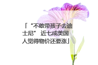 “不敢带孩子去迪士尼” 近七成美国人觉得物价还要涨