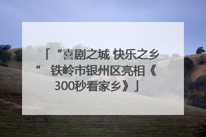 “喜剧之城 快乐之乡” 铁岭市银州区亮相《300秒看家乡》