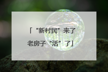 “新村民”来了 老房子“活”了