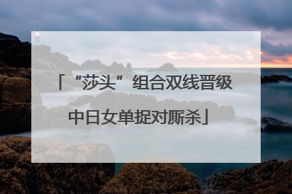 “莎头”组合双线晋级 中日女单捉对厮杀