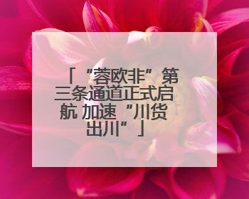 “蓉欧非”第三条通道正式启航 加速“川货出川”
