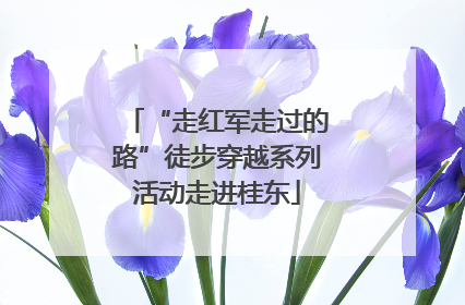 “走红军走过的路”徒步穿越系列活动走进桂东