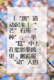 “遗”道动起来｜“芒”有所“种”，一举“糕”中！在桨影拳风里，邂逅最“动”人的风景！（内含报名信息）