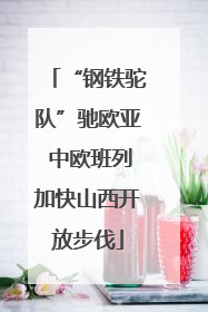 “钢铁驼队”驰欧亚 中欧班列加快山西开放步伐