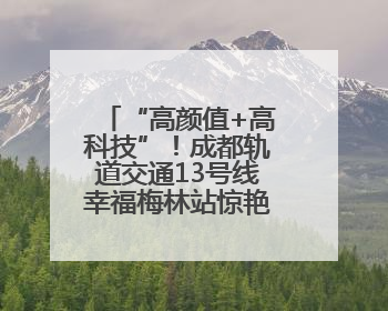 “高颜值+高科技”！成都轨道交通13号线幸福梅林站惊艳亮相