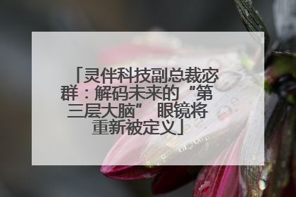 灵伴科技副总裁宓群：解码未来的“第三层大脑” 眼镜将重新被定义
