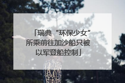 瑞典“环保少女”所乘前往加沙船只被以军登船控制
