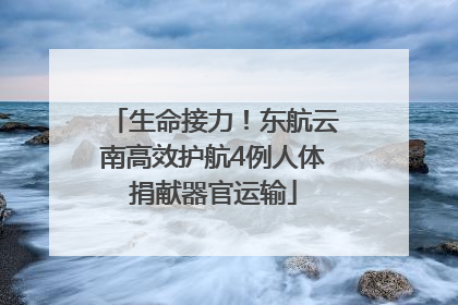 生命接力！东航云南高效护航4例人体捐献器官运输
