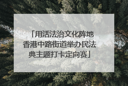 用活法治文化阵地 香港中路街道举办民法典主题打卡定向赛