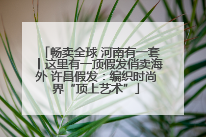 畅卖全球 河南有一套丨这里有一顶假发俏卖海外 许昌假发：编织时尚界“顶上艺术”