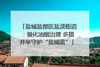 盐城盐都区盐渎街道：强化油烟治理 多措并举守护“盐城蓝”