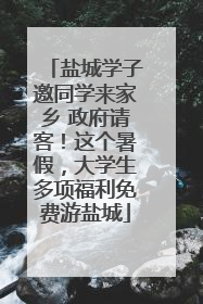 盐城学子邀同学来家乡 政府请客！这个暑假，大学生多项福利免费游盐城