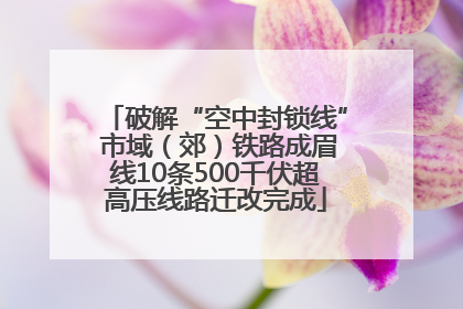 破解“空中封锁线” 市域（郊）铁路成眉线10条500千伏超高压线路迁改完成