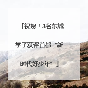 祝贺！3名东城学子获评首都“新时代好少年”