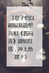 章子怡以超短发造型亮相《酱园弄》剧组红毯，冲上热搜！