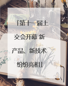 第十一届上交会开幕 新产品、新技术纷纷亮相