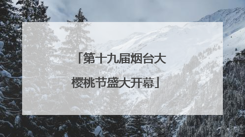 第十九届烟台大樱桃节盛大开幕