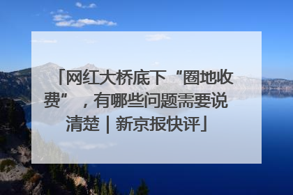 网红大桥底下“圈地收费”，有哪些问题需要说清楚｜新京报快评