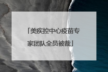 美疾控中心疫苗专家团队全员被裁