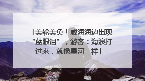 美轮美奂！威海海边出现“蓝眼泪”，游客：海浪打过来，就像星河一样