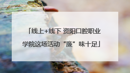 线上+线下 资阳口腔职业学院这场活动“廉”味十足