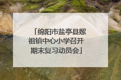 绵阳市盐亭县嫘祖镇中心小学召开期末复习动员会