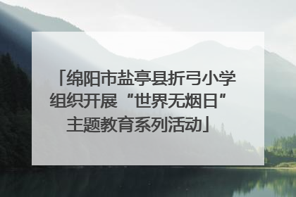 绵阳市盐亭县折弓小学组织开展“世界无烟日”主题教育系列活动