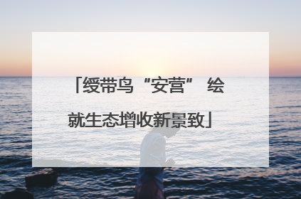 绶带鸟“安营” 绘就生态增收新景致