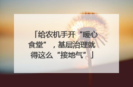 给农机手开“暖心食堂”，基层治理就得这么“接地气”