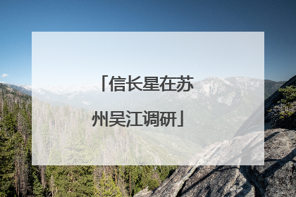 信长星在苏州吴江调研
