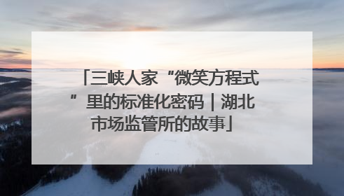 三峡人家“微笑方程式”里的标准化密码｜湖北市场监管所的故事
