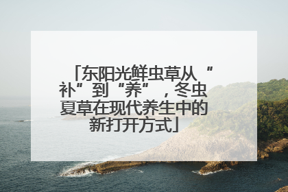 东阳光鲜虫草从“补”到“养”，冬虫夏草在现代养生中的新打开方式