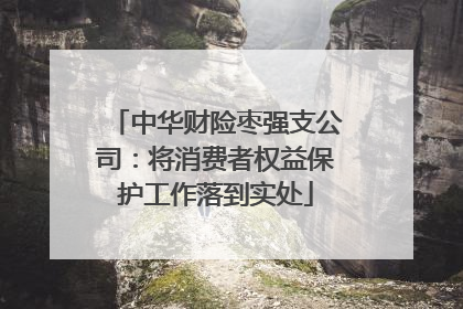 中华财险枣强支公司：将消费者权益保护工作落到实处