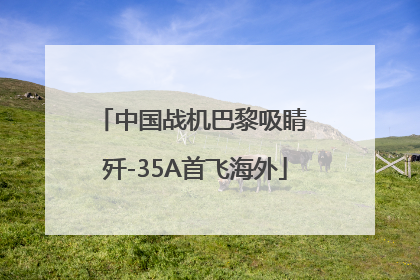 中国战机巴黎吸睛 歼-35A首飞海外