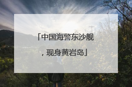 中国海警东沙舰，现身黄岩岛