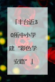 丰台近30所中小学建“彩色学安路”