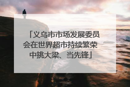 义乌市市场发展委员会在世界超市持续繁荣中挑大梁、当先锋