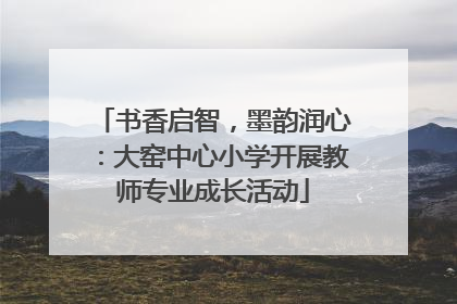 书香启智，墨韵润心：大窑中心小学开展教师专业成长活动
