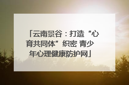 云南景谷：打造“心育共同体”织密 青少年心理健康防护网