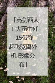 亮剑西太！大雨中歼-15带弹起飞驱离外机 影像公布