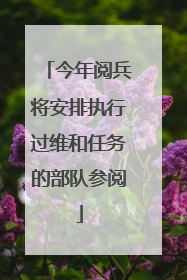 今年阅兵将安排执行过维和任务的部队参阅
