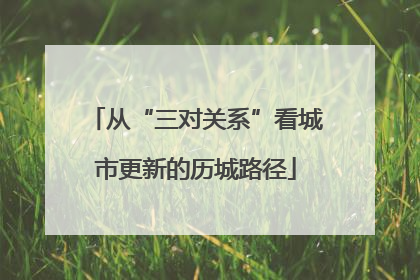 从“三对关系”看城市更新的历城路径