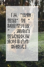 从“货物贸易”到“制度型开放”，湖南自贸试验区探索对非合作新模式