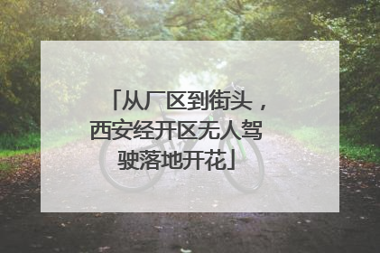 从厂区到街头，西安经开区无人驾驶落地开花