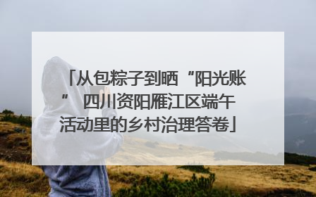 从包粽子到晒“阳光账” 四川资阳雁江区端午活动里的乡村治理答卷