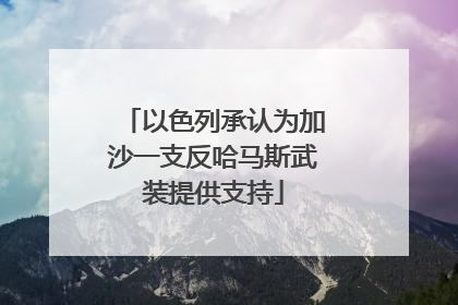 以色列承认为加沙一支反哈马斯武装提供支持